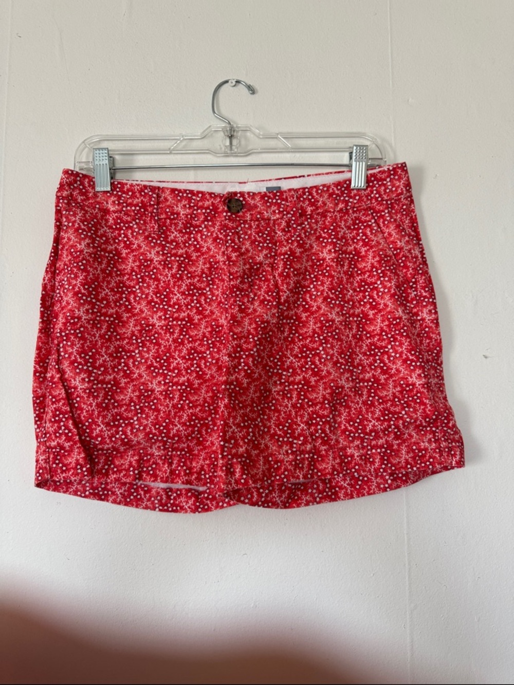 Old Navy Red Floral Mini Skort